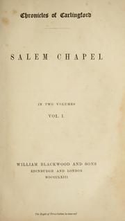 Cover of: Salem Chapel by Margaret Oliphant