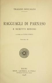 Cover of: De' ragguagli di Parnaso ... by Traiano Boccalini