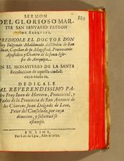 Cover of: Sermon del glorioso martyr San Ianuario patron de Arequipa
