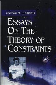Cover of: Essays on the Theory of Constraints