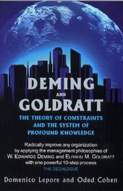 Cover of: Deming and Goldratt by Domenico Lepore, Oded Cohen