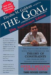 Cover of: The Goal by Eliyahu M. Goldratt, Jeff Cox