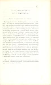 Cover of: Études embryogéniques by Armand de Quatrefages de Bréau