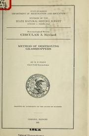 Cover of: Method of destroying grasshoppers