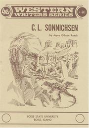 Cover of: C. L. Sonnichsen by Joyce Gibson Roach