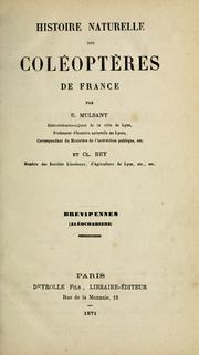 Cover of: Histoire naturelle des Coléoptères de France: Brévipennes (Aléochariens). [Bolitocharaires]