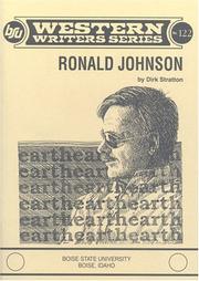 Cover of: Ronald Johnson by Dirk Stratton