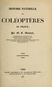 Cover of: Histoire naturelle des coléoptères de France: Angustipennes