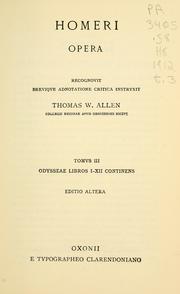Cover of: Homeri Opera by Όμηρος (Homer)