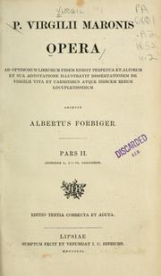 Cover of: P. Virgilii Maronis Opera by Publius Vergilius Maro
