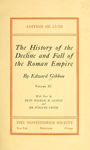 Cover of: The history of the decline and fall of the Roman Empire