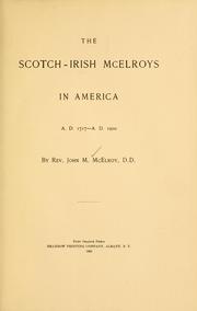 The Scotch-Irish McElroys in America by John M. McElroy