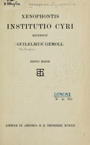 Cover of: Institutio Cyri by Xenophon