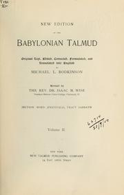Cover of: The Babylonian Talmud by Michael Levy Rodkinson