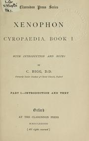 Cover of: Cyropaedia, Book I by Xenophon