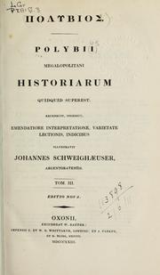 Cover of: Historiarum quidquid superest by Polybius