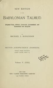 Cover of: The Babylonian Talmud by Michael Levy Rodkinson