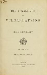 Cover of: Der Vokalismus des Vulgärlateins