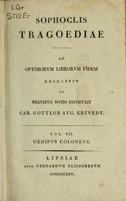 Cover of: Tragoediae by Sophocles