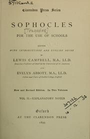 Cover of: [Tragedies] by Sophocles