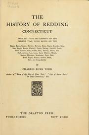 Cover of: The history of Redding, Connecticut