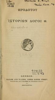 Cover of: [Herodotou historiōn logoi 9] by Herodotus