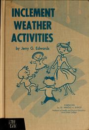 Cover of: Inclement weather activities by Jerry G. Edwards