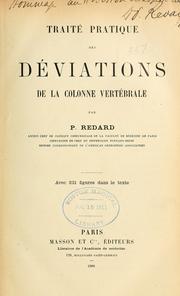 Cover of: Traité pratique des déviations de la colonne vertébrale by Paul Redard