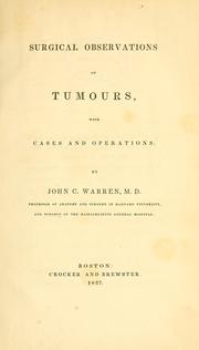 Cover of: Surgical observations on tumours by John Collins Warren
