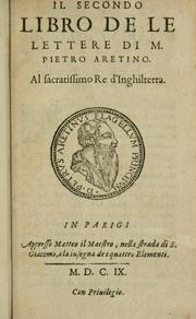 Cover of: Del primo[-sesto] libro de le lettere di M. Pietro Aretino