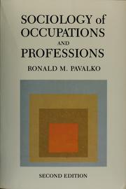 Cover of: Sociology of occupations and professions