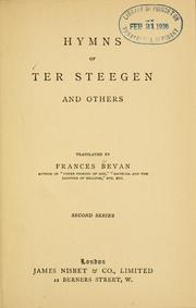 Cover of: Hymns of Ter Steegen and others by Frances A. Bevan