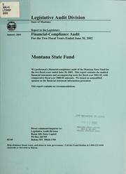 Cover of: Montana State Fund by Montana. Legislature. Legislative Audit Division