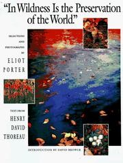 Cover of: In wildness is the preservation of the world