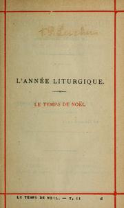 Cover of: L'Année liturgique