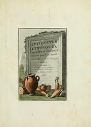 Cover of: Antiquités étrusques, grecques et romaines by Pierre-François Hugues d'Hancarville