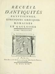 Cover of: Recueil d'antiquités egyptiennes, etrusques, grecques et romaines