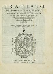 Cover of: Trattato dell'imbrigliare, maneggiare, et ferrare cavalli: diviso in tre parti, con alcvni discorsi sopra la natura di caualli, con disegni di briglie, maneggi, & di caualieri a cauallo, & de ferri d'esso