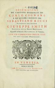 Cover of: Descrizione de' cartoni disegnati da Carlo Cignani, e de' quadri dipinti da Sebastiano Ricci by Giovanni Battista Pasquali, Giovanni Battista Pasquali