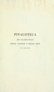 Cover of: Pinacoteca del Palazzo reale delle scienze e delle arti di Milano