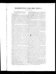 Cover of: Information for the people: the Solicitor General's speech, to the people of Nova Scotia