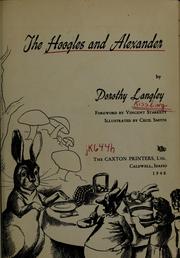 Cover of: Hoogles and Alexander by Dorothy Langley