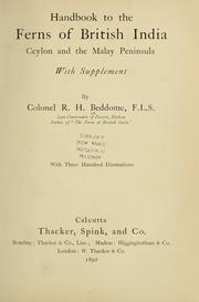 Cover of: Handbook to the ferns of British India, Ceylon and the Malay peninsula by R. H. Beddome