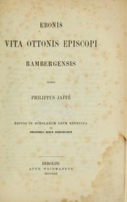 Cover of: Vita Ottonis episcopi Bambergensis by Ebbo, Ebbo