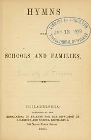 Hymns for schools and families by Society of Friends.