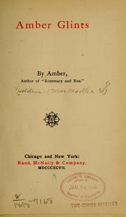 Cover of: Amber glints by Martha Everts Holden