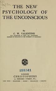 Cover of: Dreams and the unconscious by Charles Wilfred Valentine