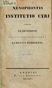 Cover of: Institutio Cyri by Xenophon