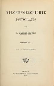 Cover of: Kirchengeschichte Deutschlands