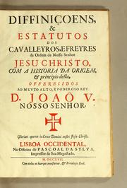 Cover of: Diffinįcoens, & estatutos dos cavalleyros, e freyeres